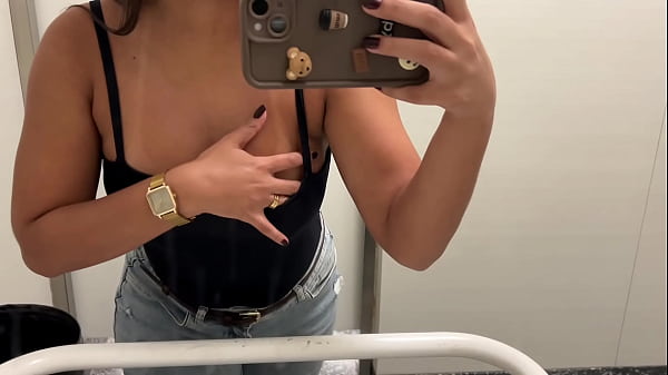NAUGHTY MARRIED WOMAN CUMMING IN THE PUBLIC BATHROOM